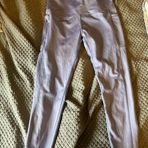 Leg end purple leggings